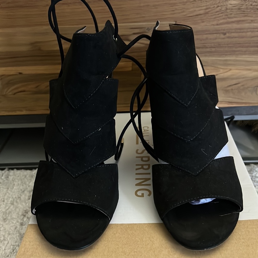 Call It Spring Asadolla Peep Toe Block Mule Heels - image 3